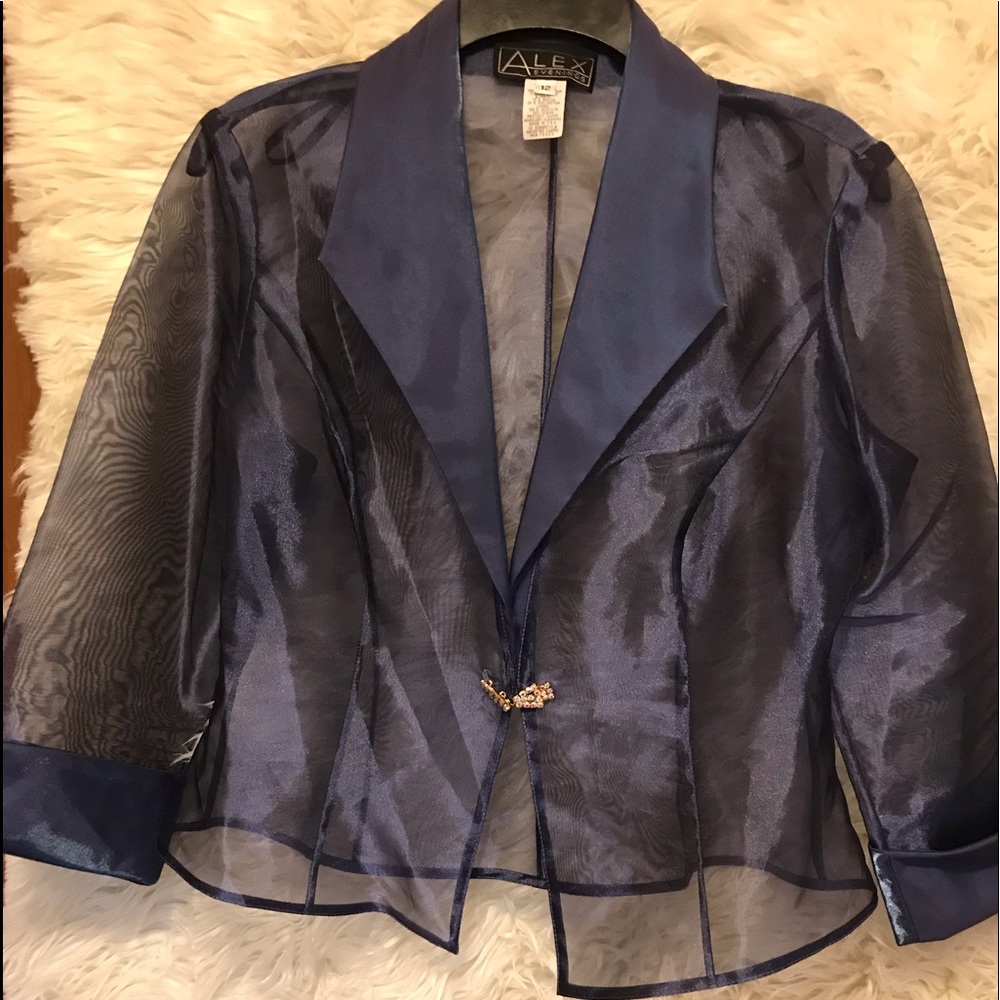 Sheer dinner jacket.